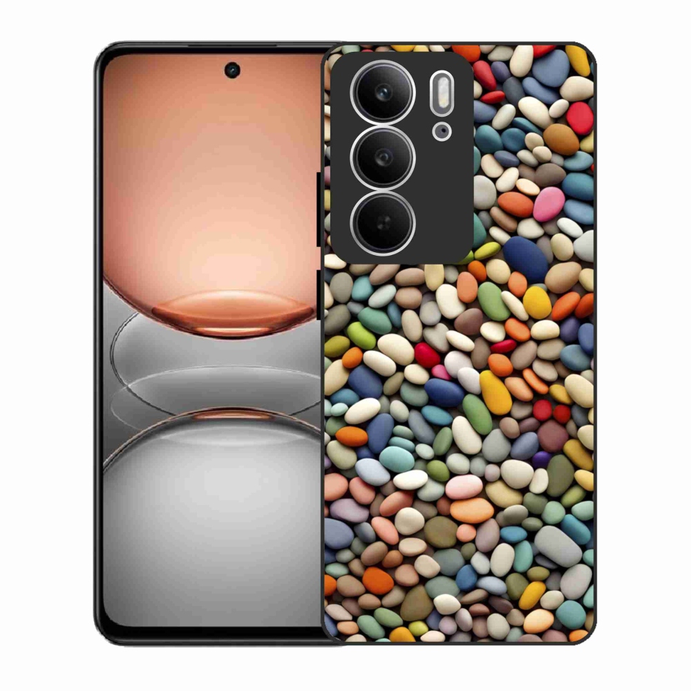 Gelový kryt mmCase na Realme C75 - barevné kamínky 2