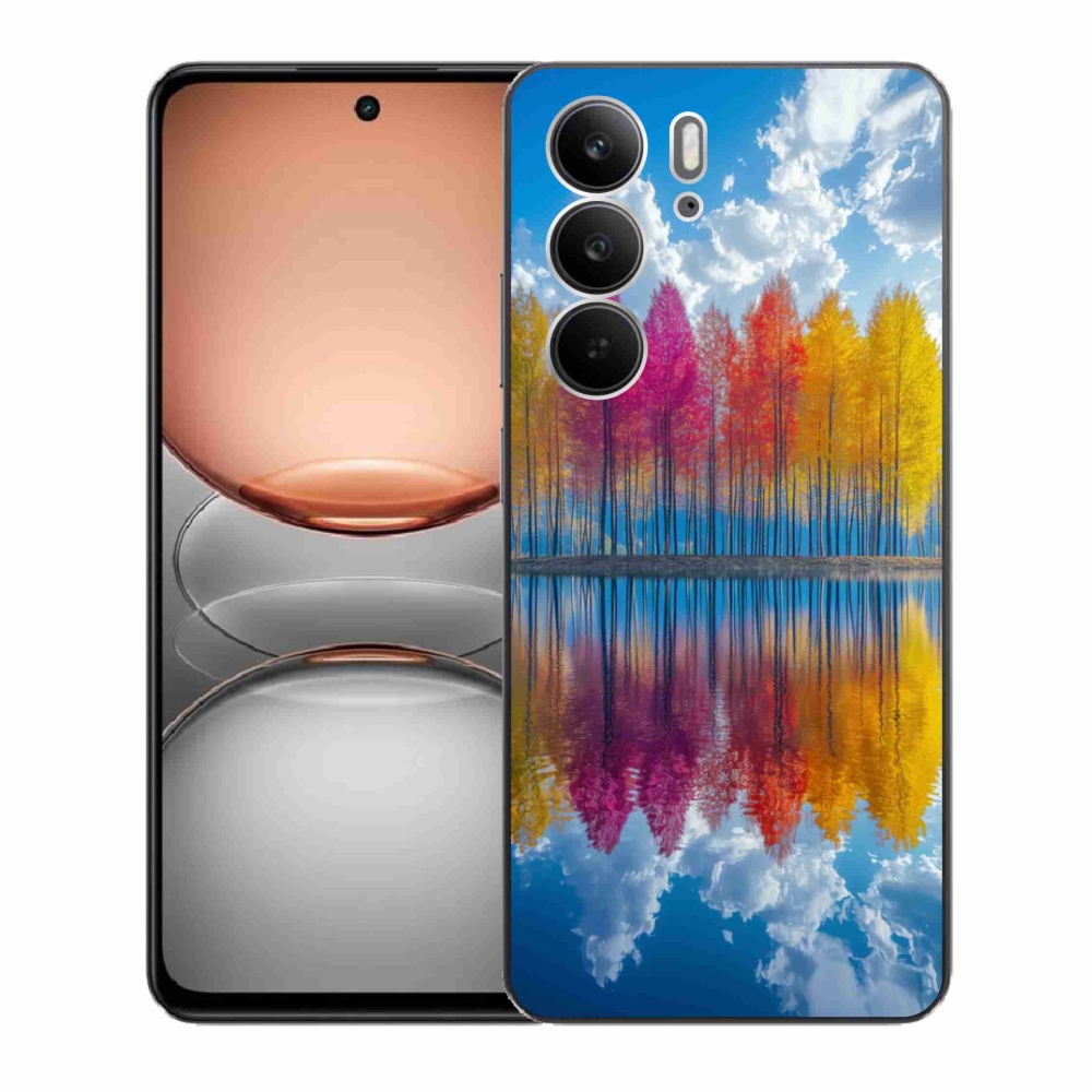 Gelový kryt mmCase na Realme C75 - barevné stromy