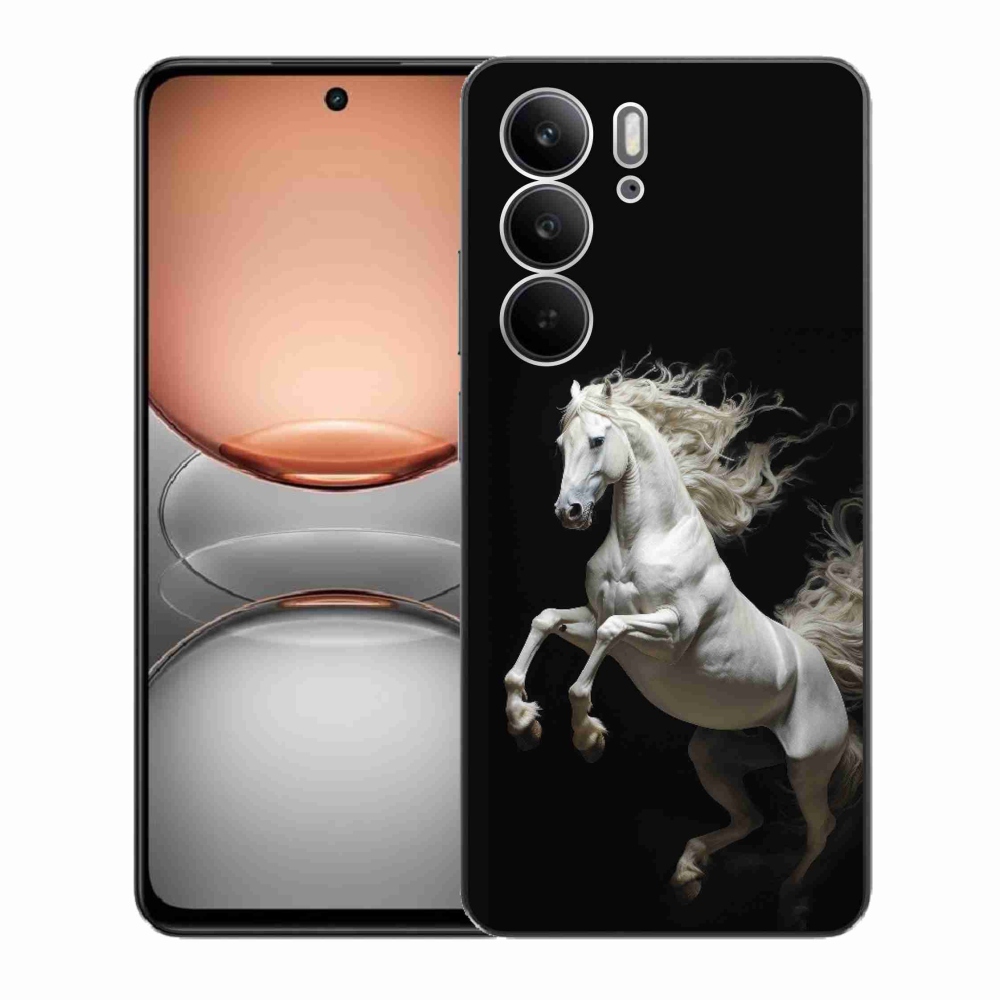 Gelový kryt mmCase na Realme C75 - bílý kůň 4