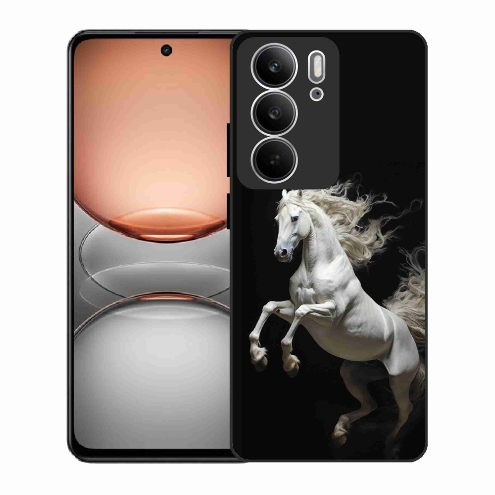 Gelový kryt mmCase na Realme C75 - bílý kůň 4