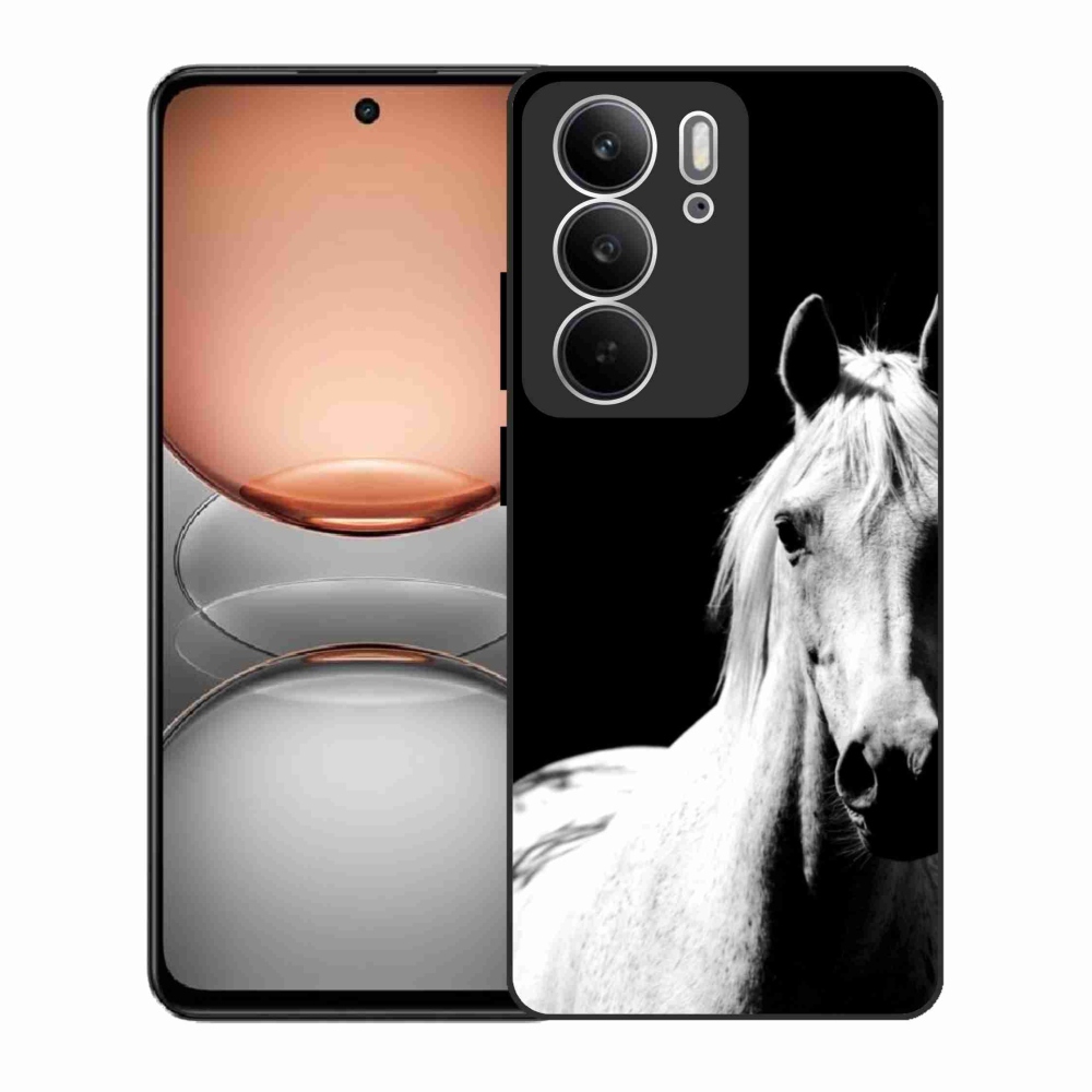 Gelový kryt mmCase na Realme C75 - bílý kůň 5
