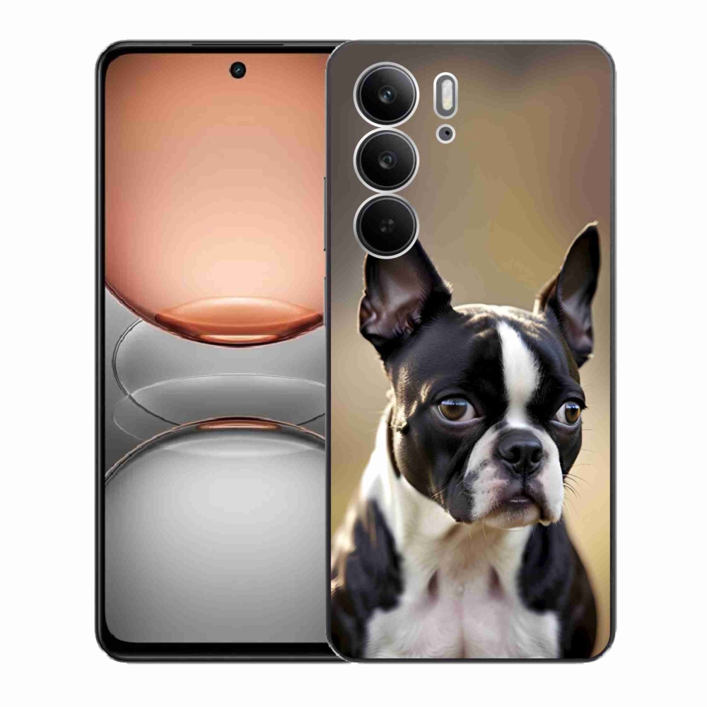 Gelový kryt mmCase na Realme C75 - bostonský teriér