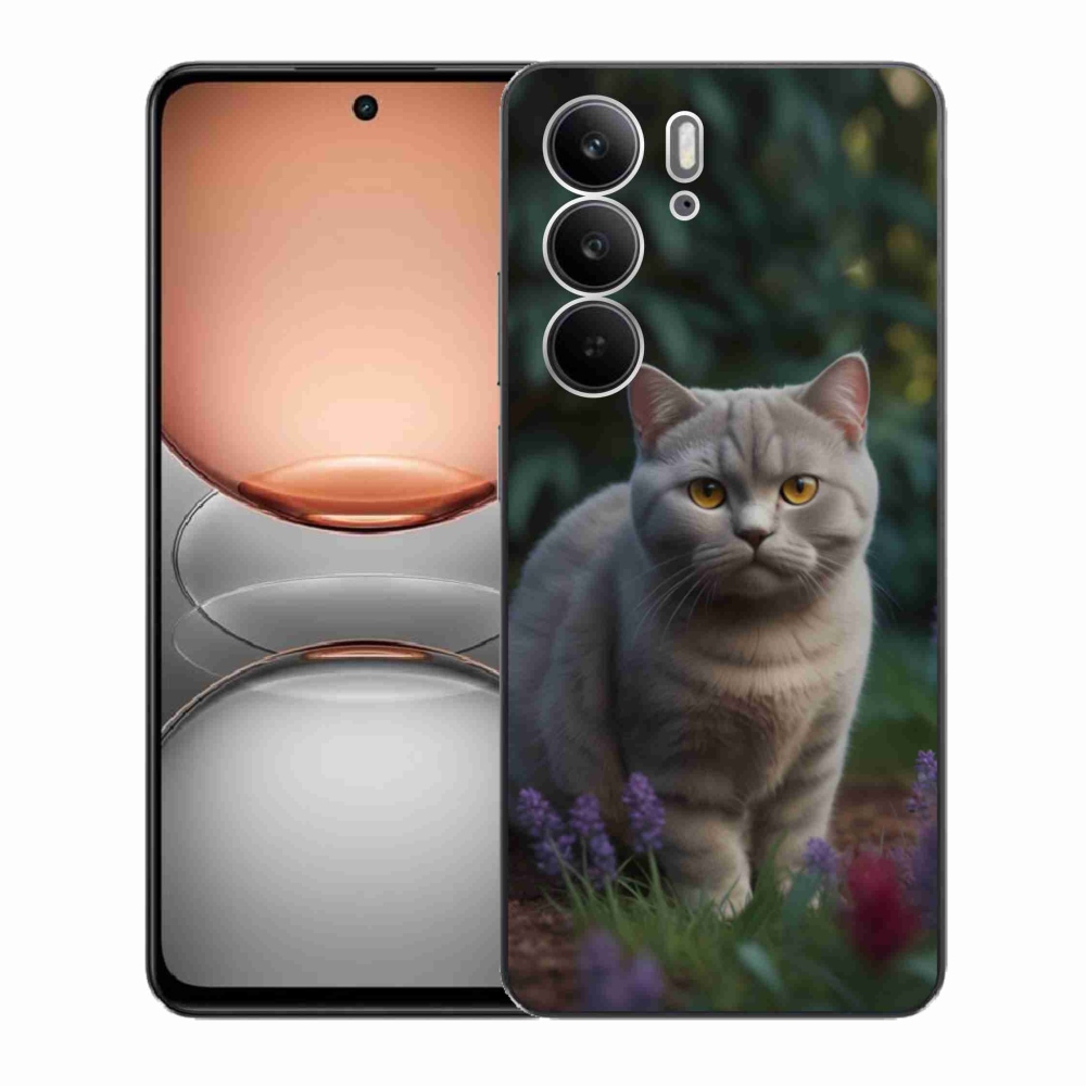 Gelový kryt mmCase na Realme C75 - britská kočka