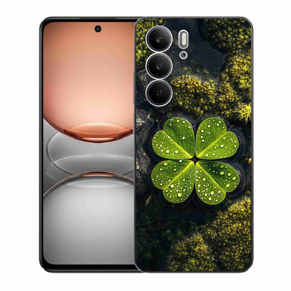 Gelový kryt mmCase na Realme C75 - čtyřlístek
