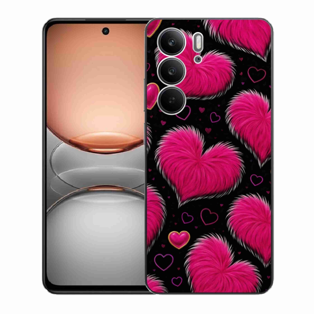 Gelový kryt mmCase na Realme C75 - hebká srdce