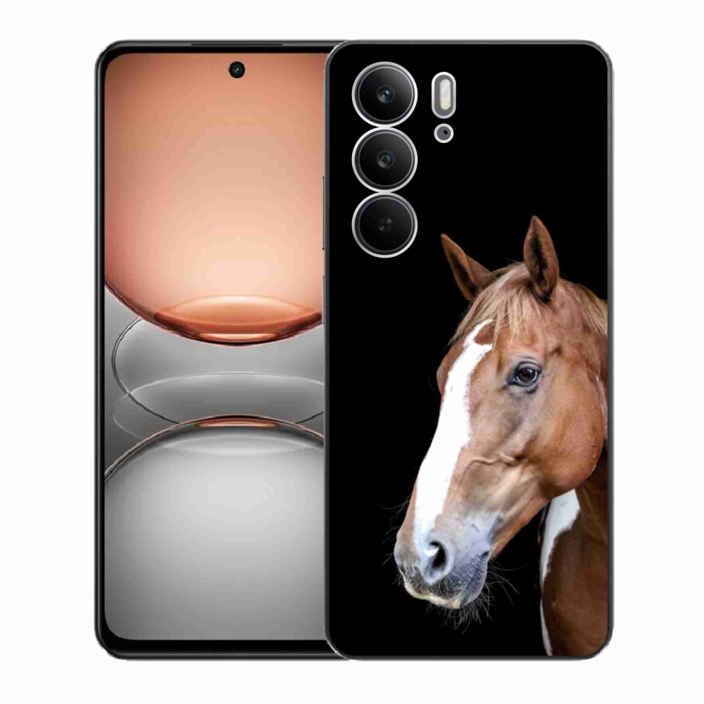 Gelový kryt mmCase na Realme C75 - hnědý kůň 3