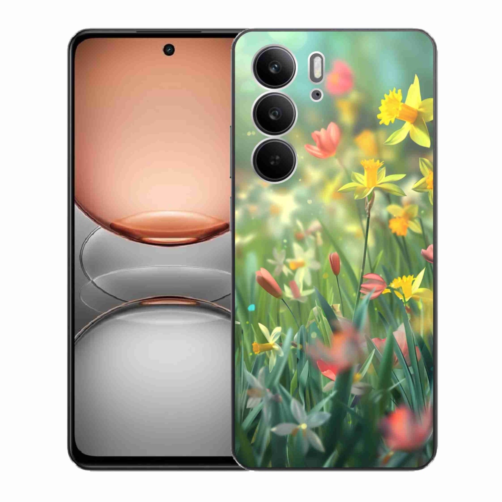Gelový kryt mmCase na Realme C75 - jarní květy