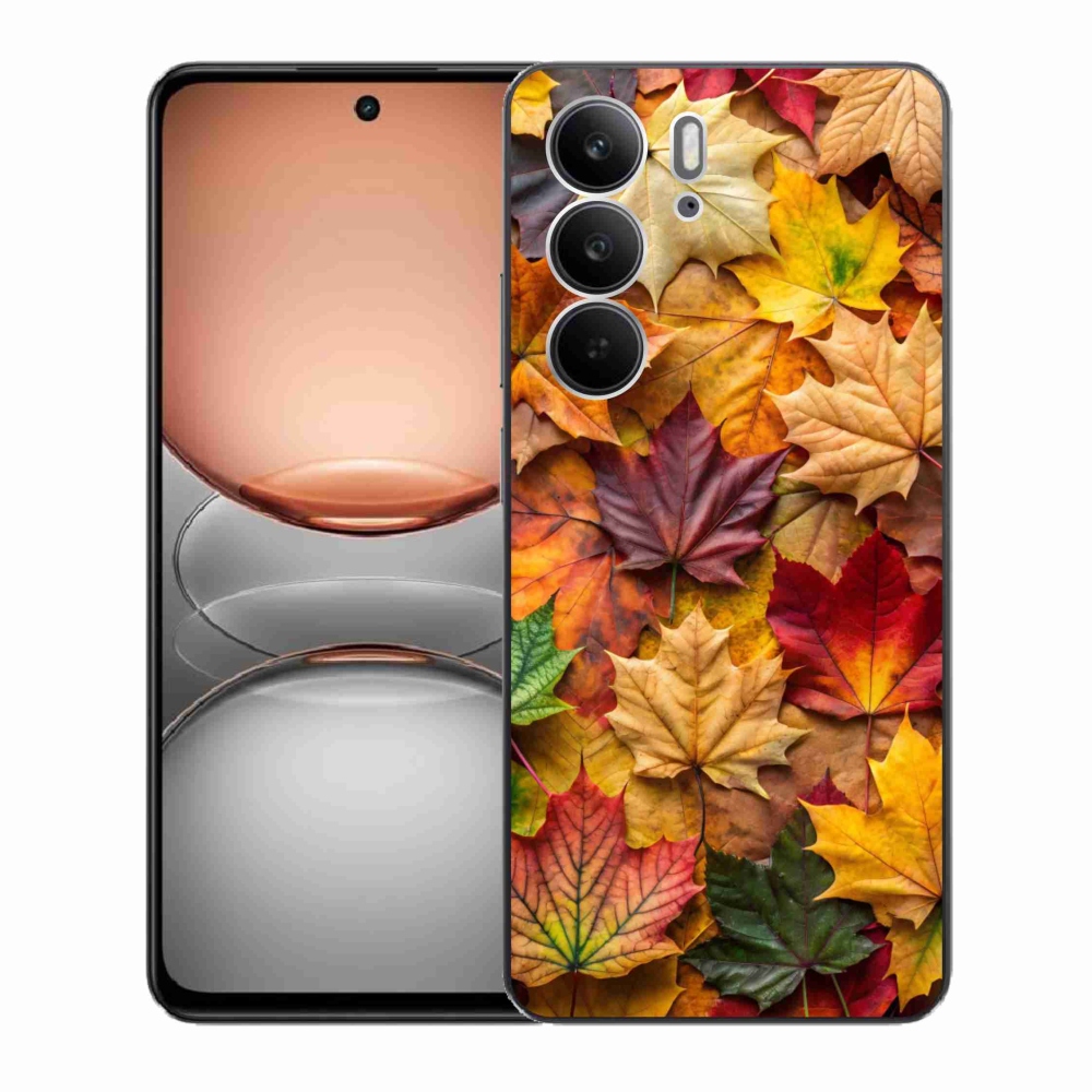 Gelový kryt mmCase na Realme C75 - javorové listy 2
