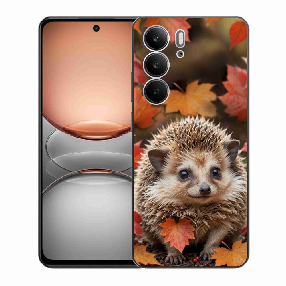 Gelový kryt mmCase na Realme C75 - ježek v listí