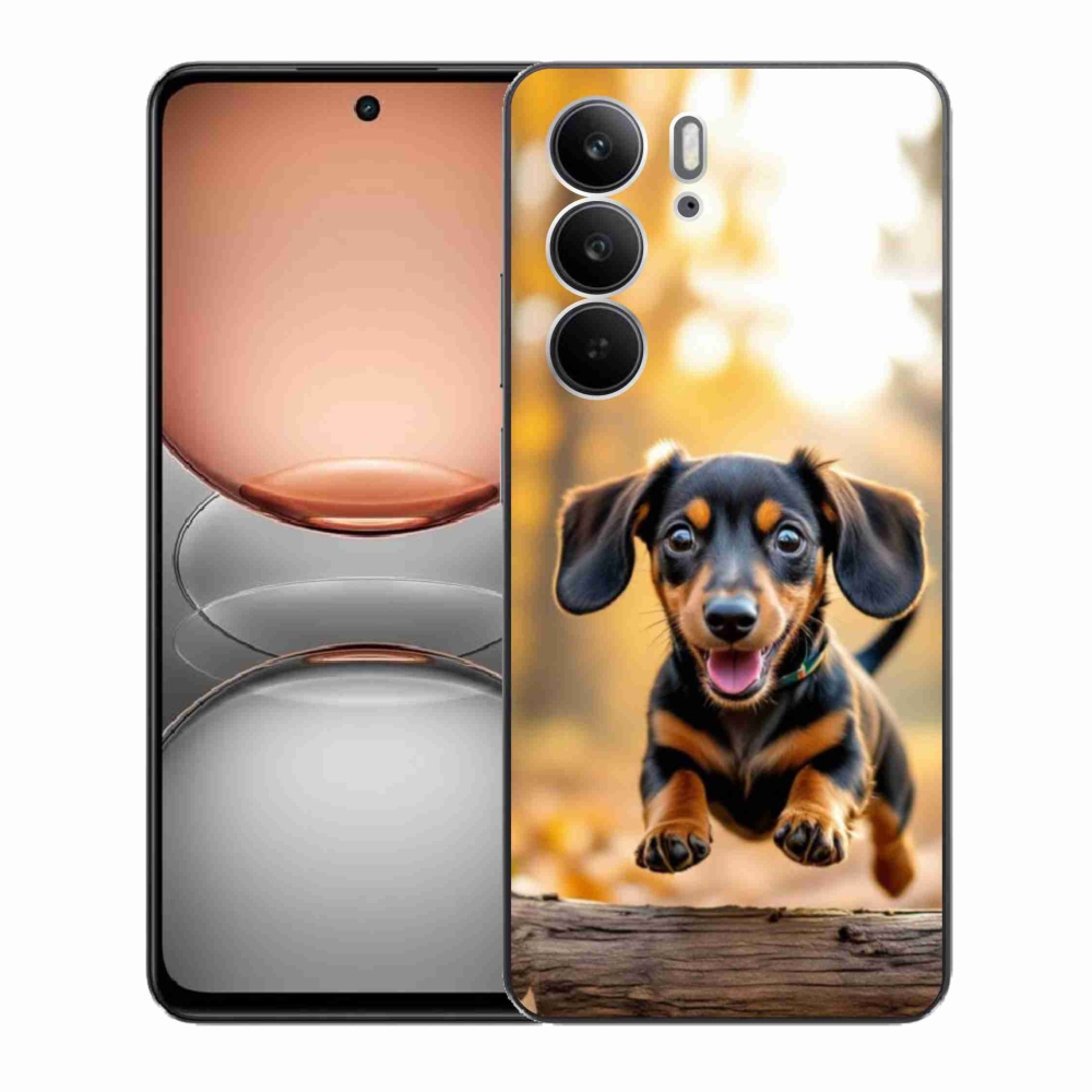 Gelový kryt mmCase na Realme C75 - jezevčík 2