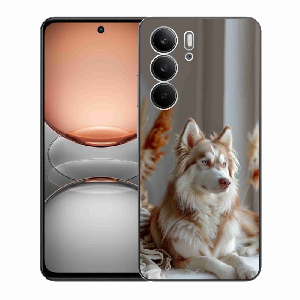 Gelový kryt mmCase na Realme C75 - klidný sibiřský husky