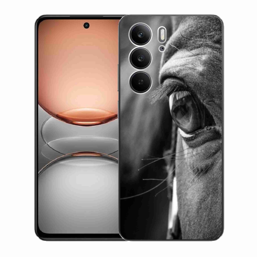 Gelový kryt mmCase na Realme C75 - koňský pohled