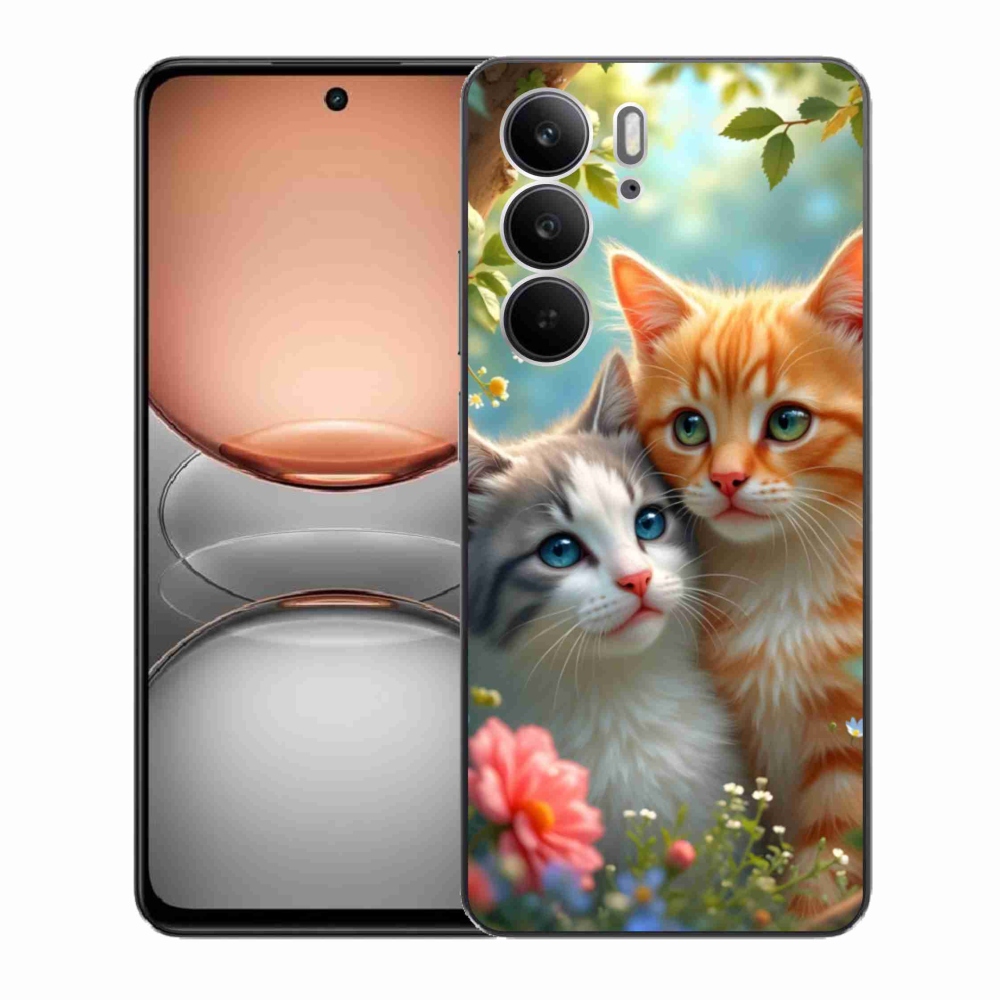 Gelový kryt mmCase na Realme C75 - kočičí láska 2