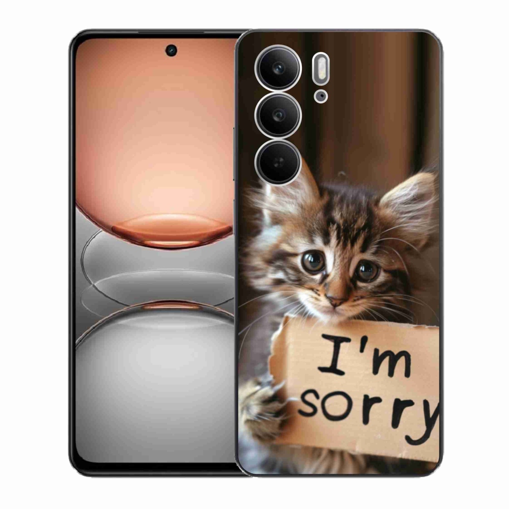 Gelový kryt mmCase na Realme C75 - kočíčí omluva