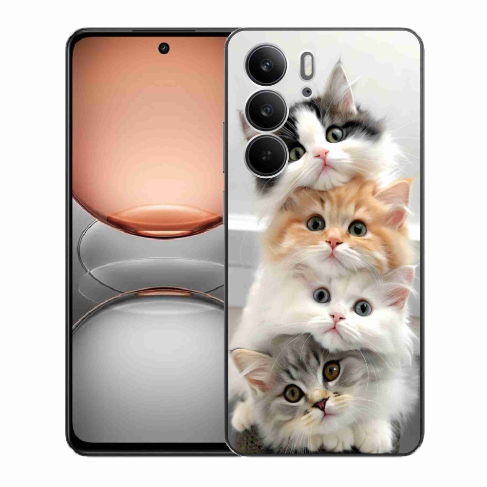 Gelový kryt mmCase na Realme C75 - kočičí parta