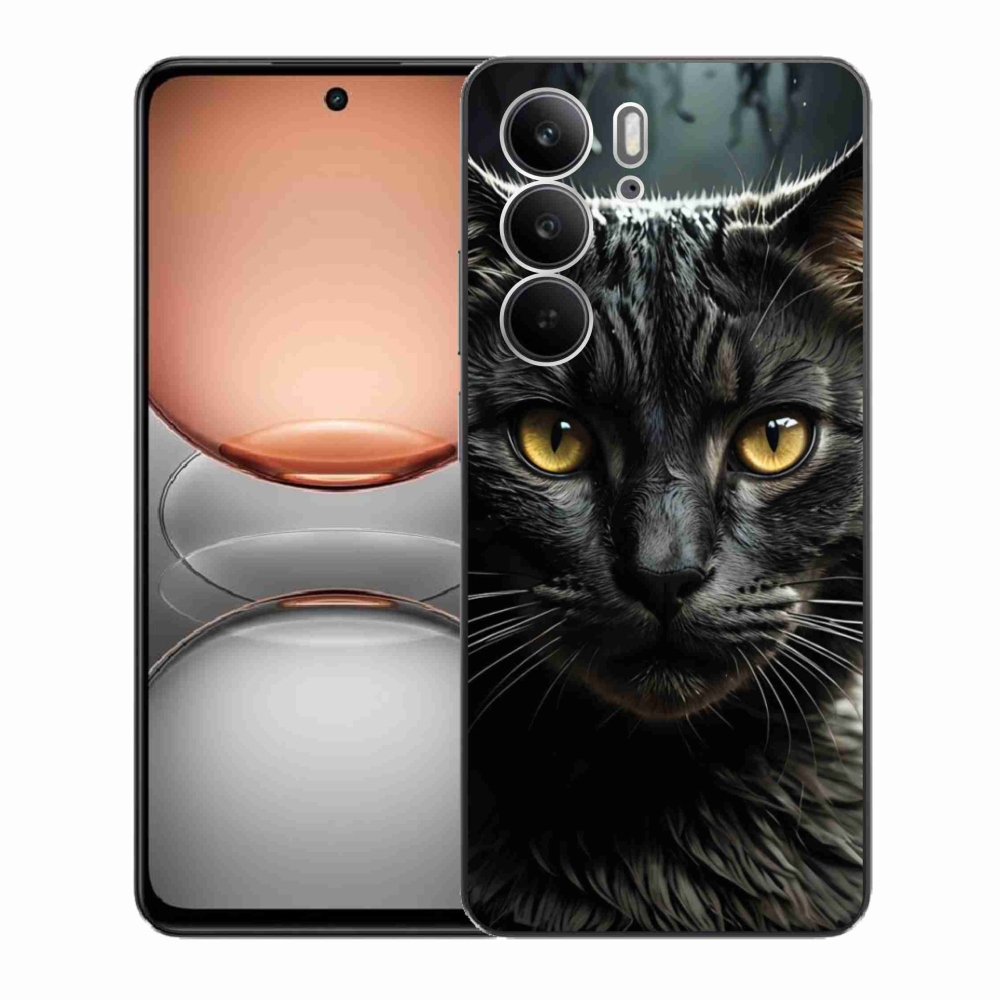 Gelový kryt mmCase na Realme C75 - kočičí pohled 3