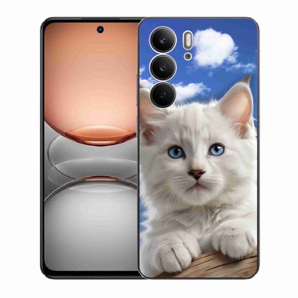 Gelový kryt mmCase na Realme C75 - kotě a oblaka