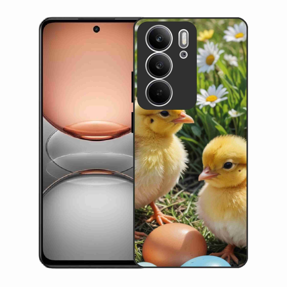 Gelový kryt mmCase na Realme C75 - kuřátka