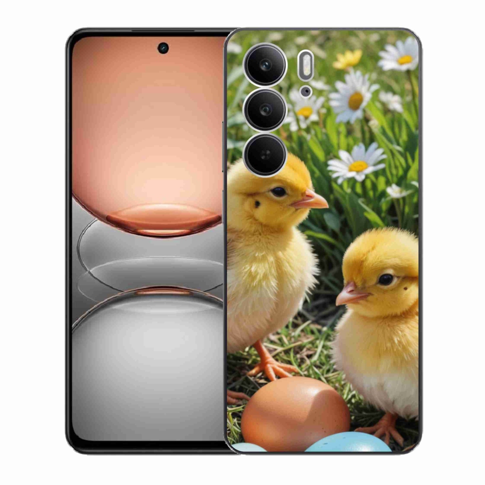 Gelový kryt mmCase na Realme C75 - kuřátka