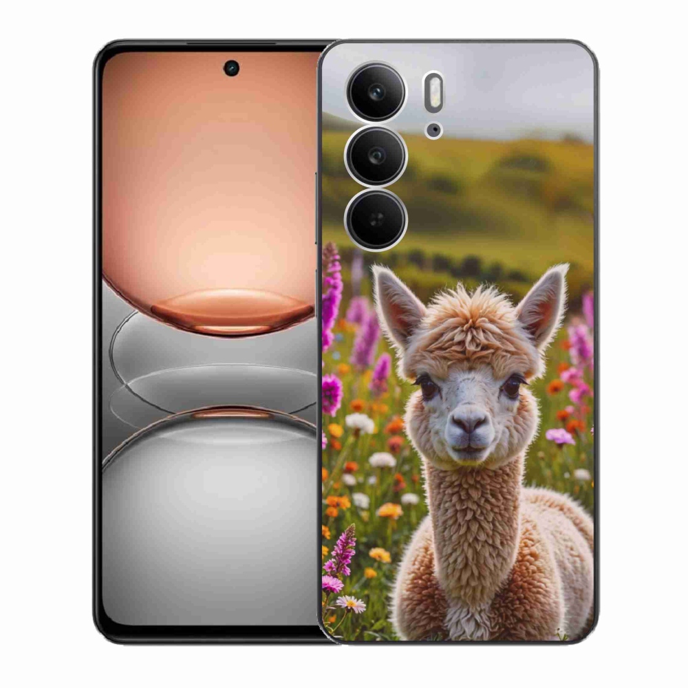 Gelový kryt mmCase na Realme C75 - lama na louce