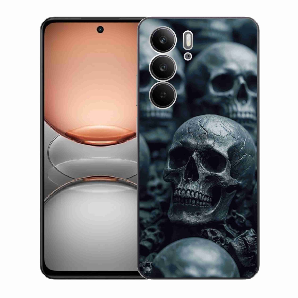 Gelový kryt mmCase na Realme C75 - lebka 2