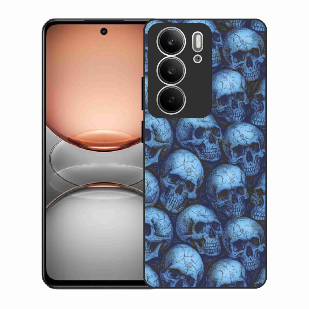 Gelový kryt mmCase na Realme C75 - lebky