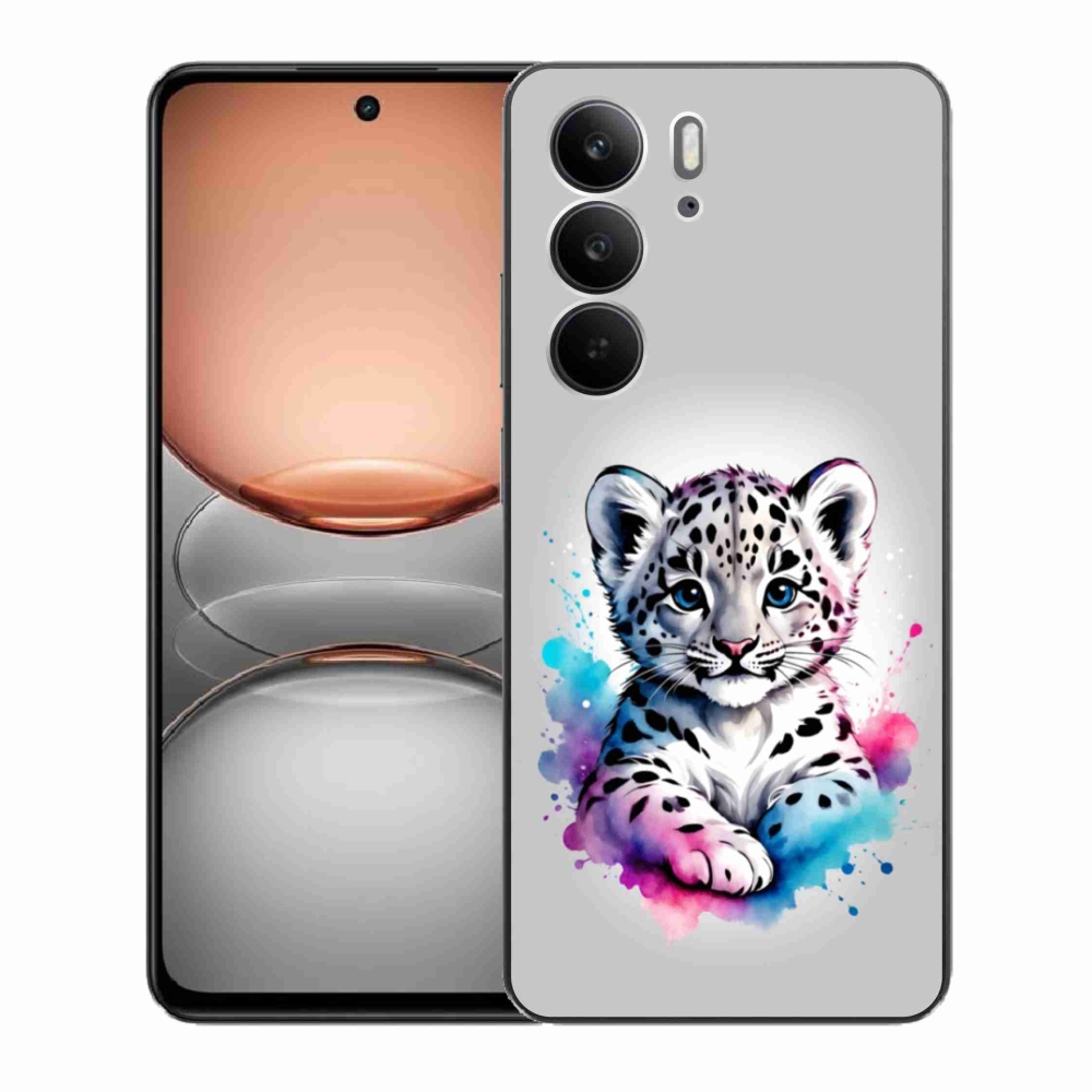 Gelový kryt mmCase na Realme C75 - levhartí mládě