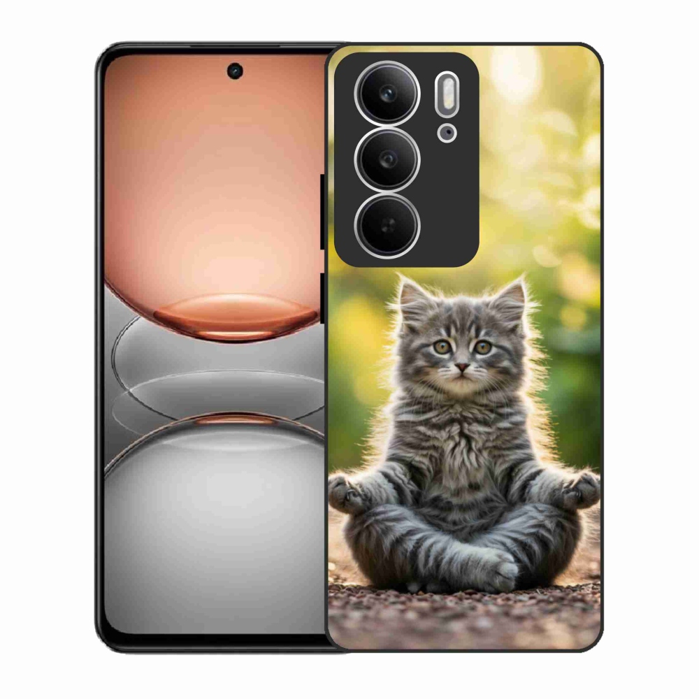 Gelový kryt mmCase na Realme C75 - meditující kotě