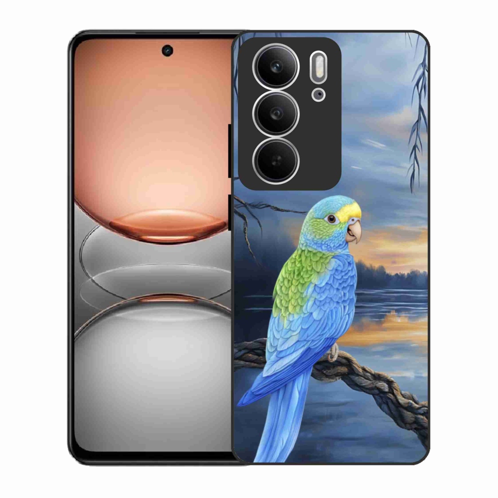 Gelový kryt mmCase na Realme C75 - modrý papoušek