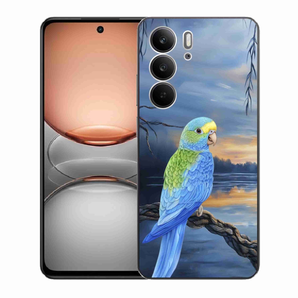 Gelový kryt mmCase na Realme C75 - modrý papoušek