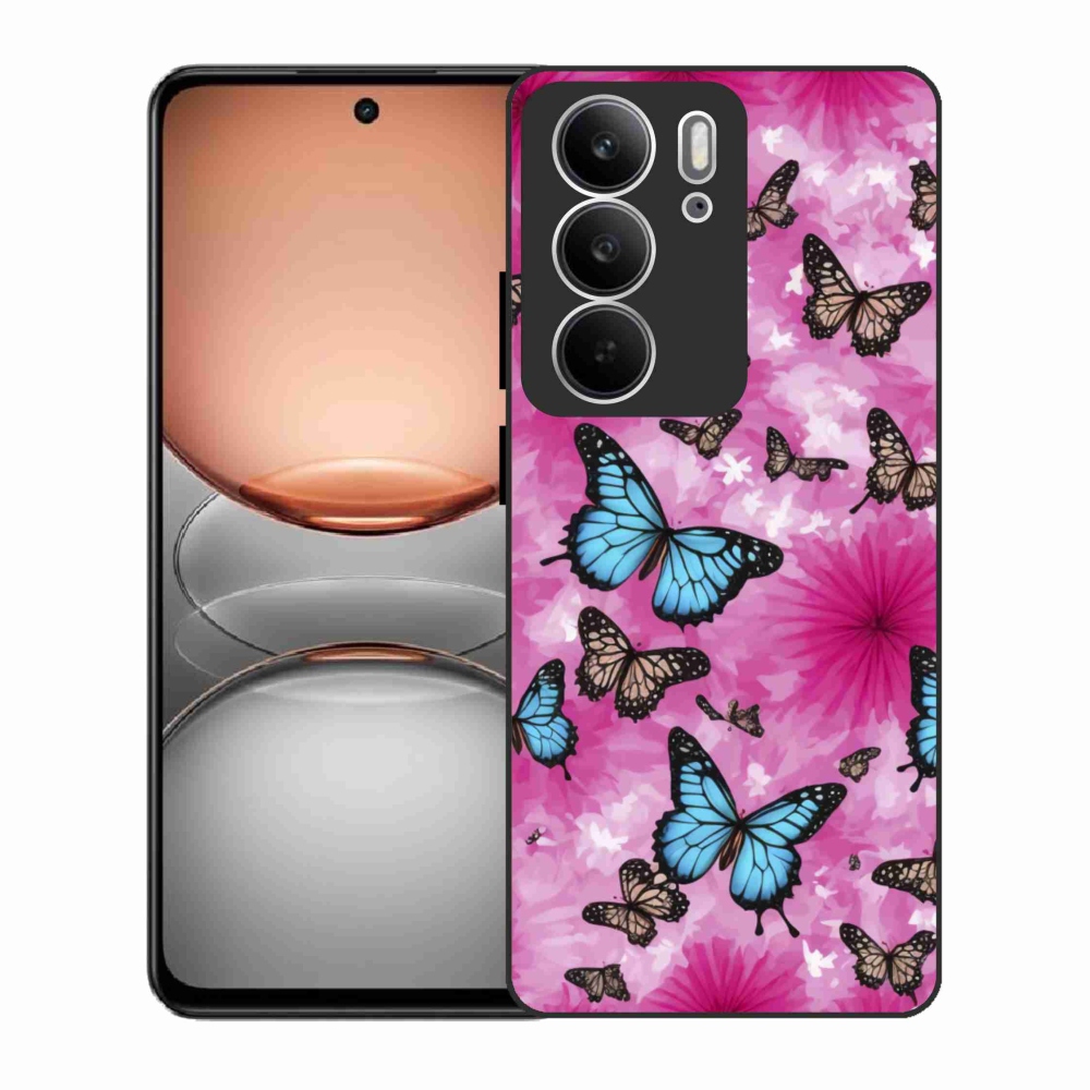 Gelový kryt mmCase na Realme C75 - motýlí zahrada