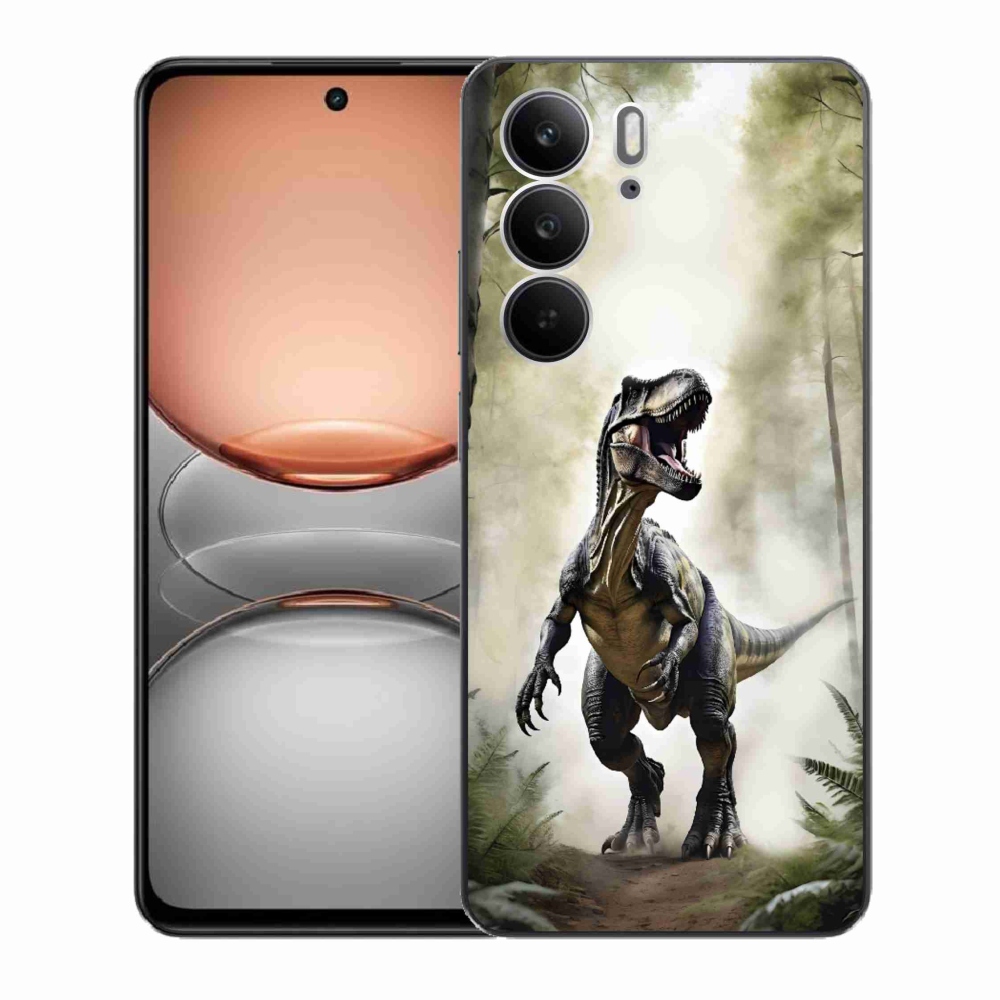 Gelový kryt mmCase na Realme C75 - naštvaný T-Rex