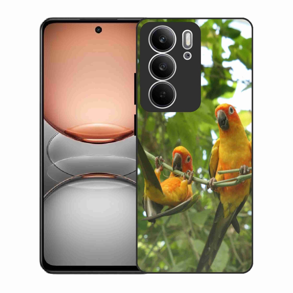 Gelový kryt mmCase na Realme C75 - papoušci aratingy