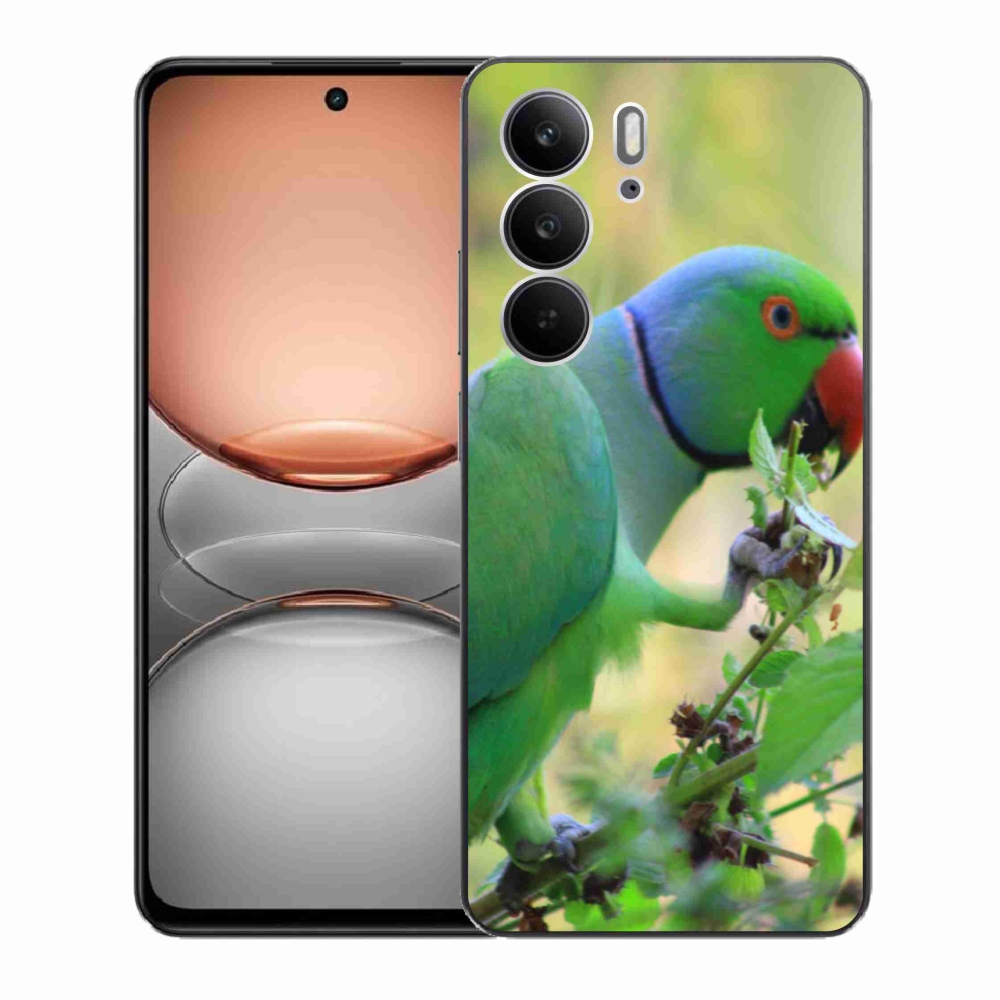 Gelový kryt mmCase na Realme C75 - papoušek alexandr