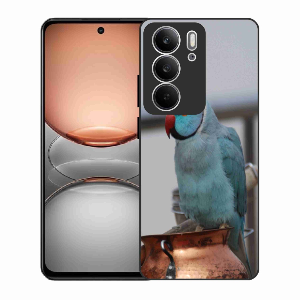 Gelový kryt mmCase na Realme C75 - papoušek alexandr modrý