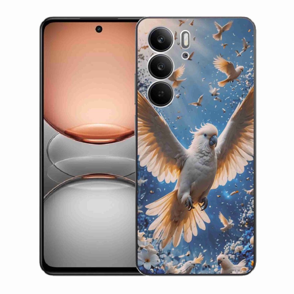Gelový kryt mmCase na Realme C75 - papoušek kakadu