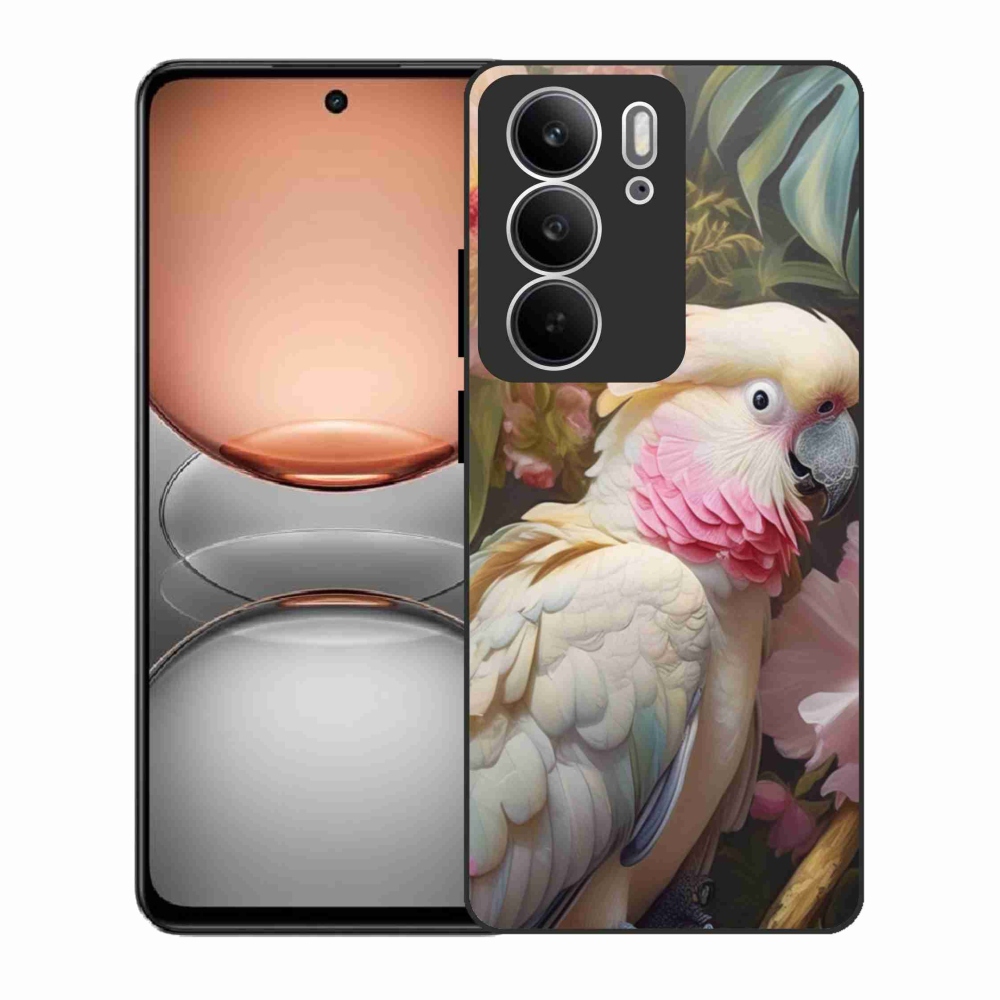 Gelový kryt mmCase na Realme C75 - papoušek kakadu růžový 2