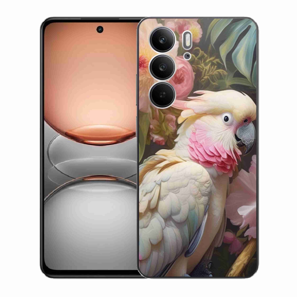 Gelový kryt mmCase na Realme C75 - papoušek kakadu růžový 2