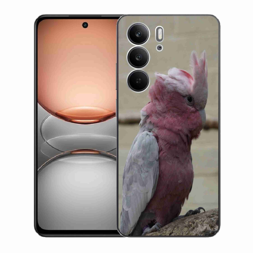 Gelový kryt mmCase na Realme C75 - papoušek kakadu růžový