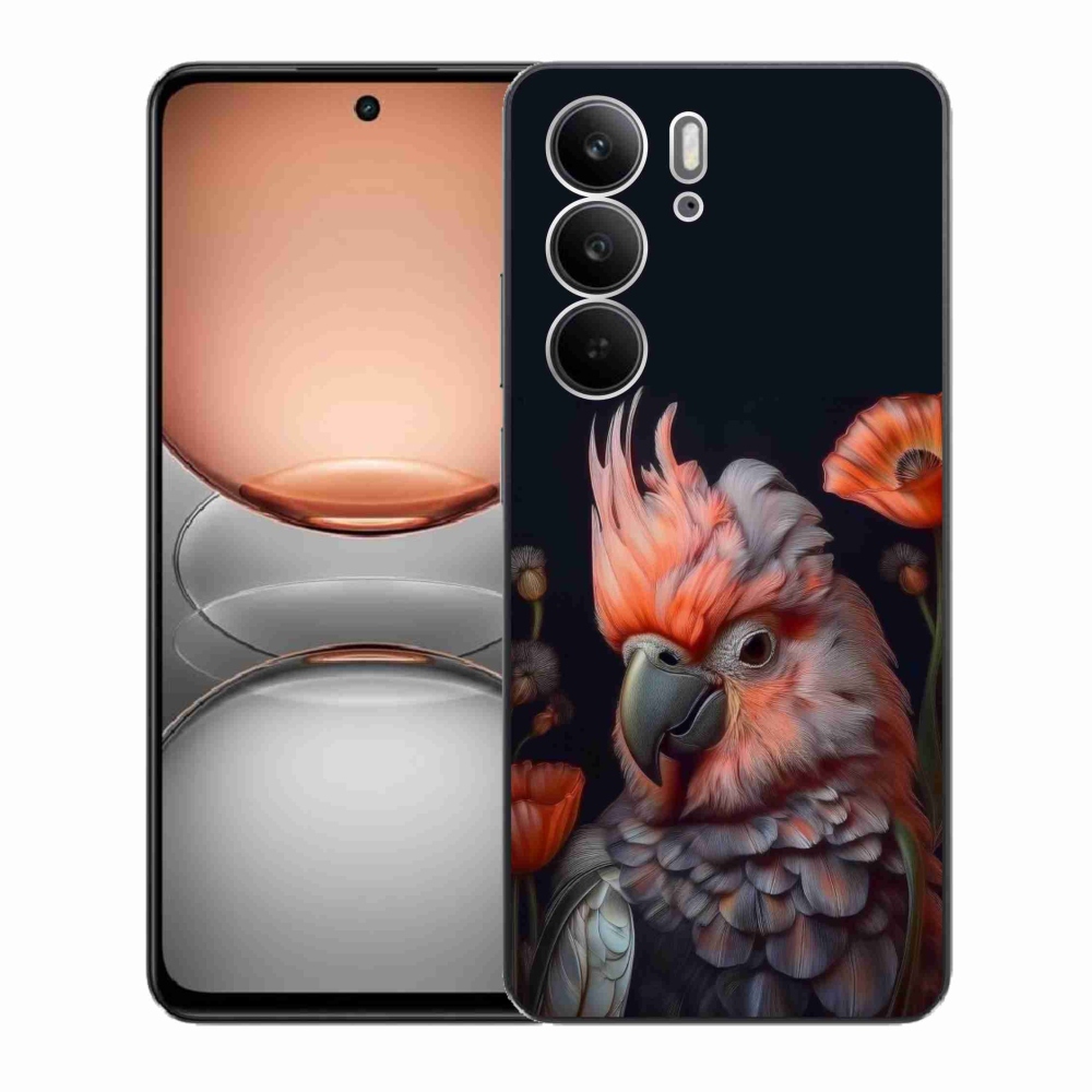 Gelový kryt mmCase na Realme C75 - papoušek kakadu v barvách
