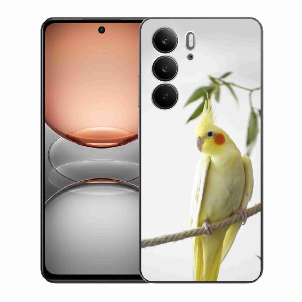 Gelový kryt mmCase na Realme C75 - papoušek korela chocholatá