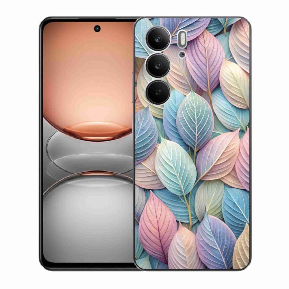 Gelový kryt mmCase na Realme C75 - pastelové listy