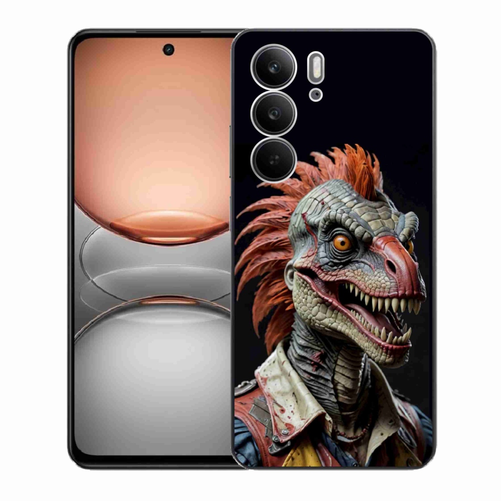 Gelový kryt mmCase na Realme C75 - punk dinosaurus