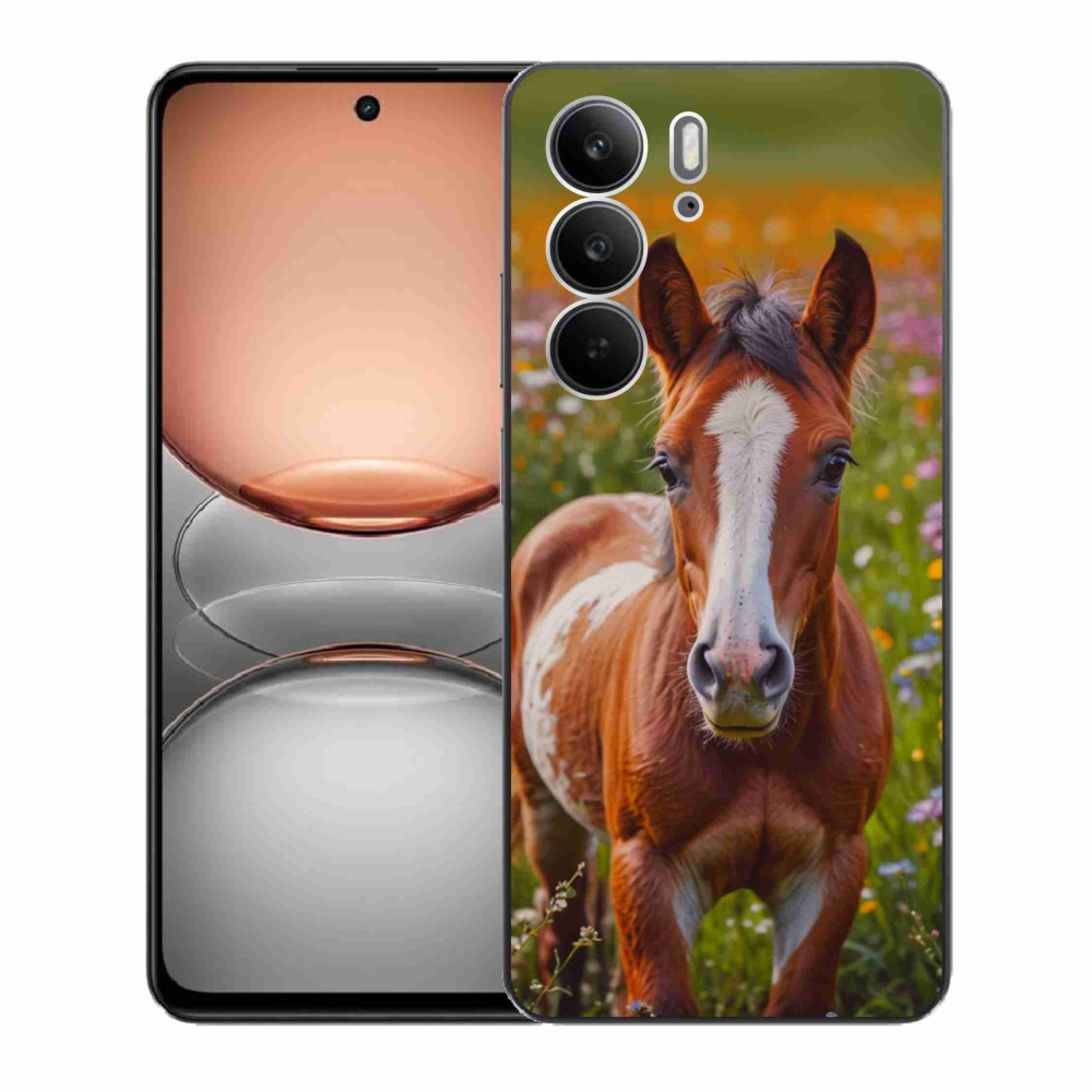 Gelový kryt mmCase na Realme C75 - roztomilé hříbě