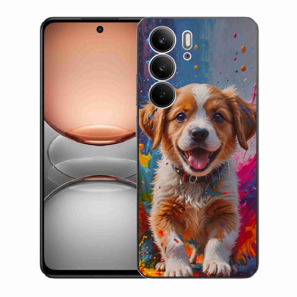 Gelový kryt mmCase na Realme C75 - roztomilé štěně 3