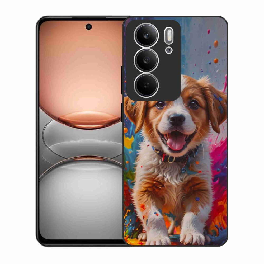 Gelový kryt mmCase na Realme C75 - roztomilé štěně 3