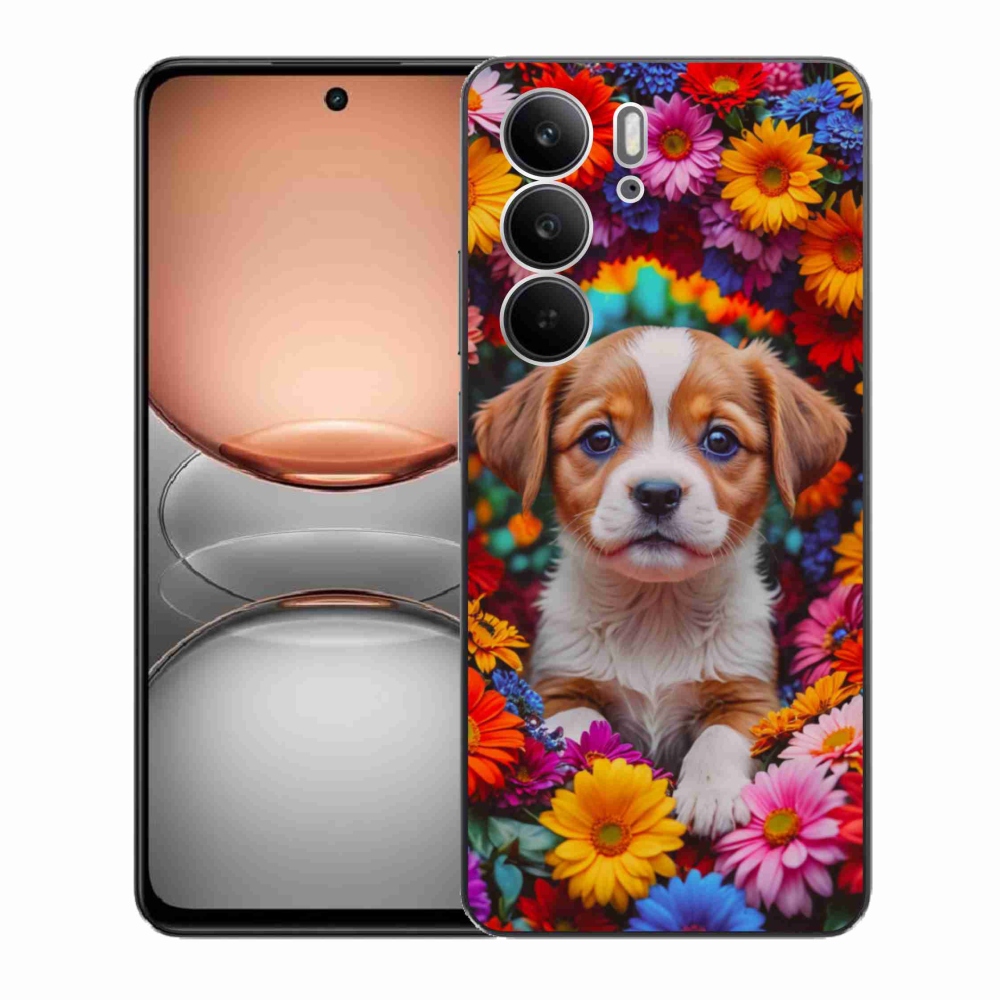 Gelový kryt mmCase na Realme C75 - roztomilé štěně