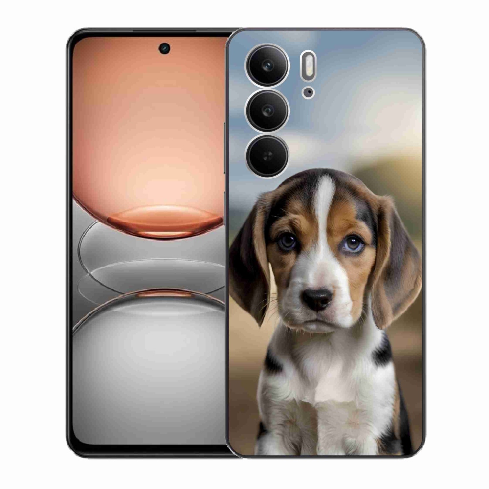 Gelový kryt mmCase na Realme C75 - roztomilý bígl
