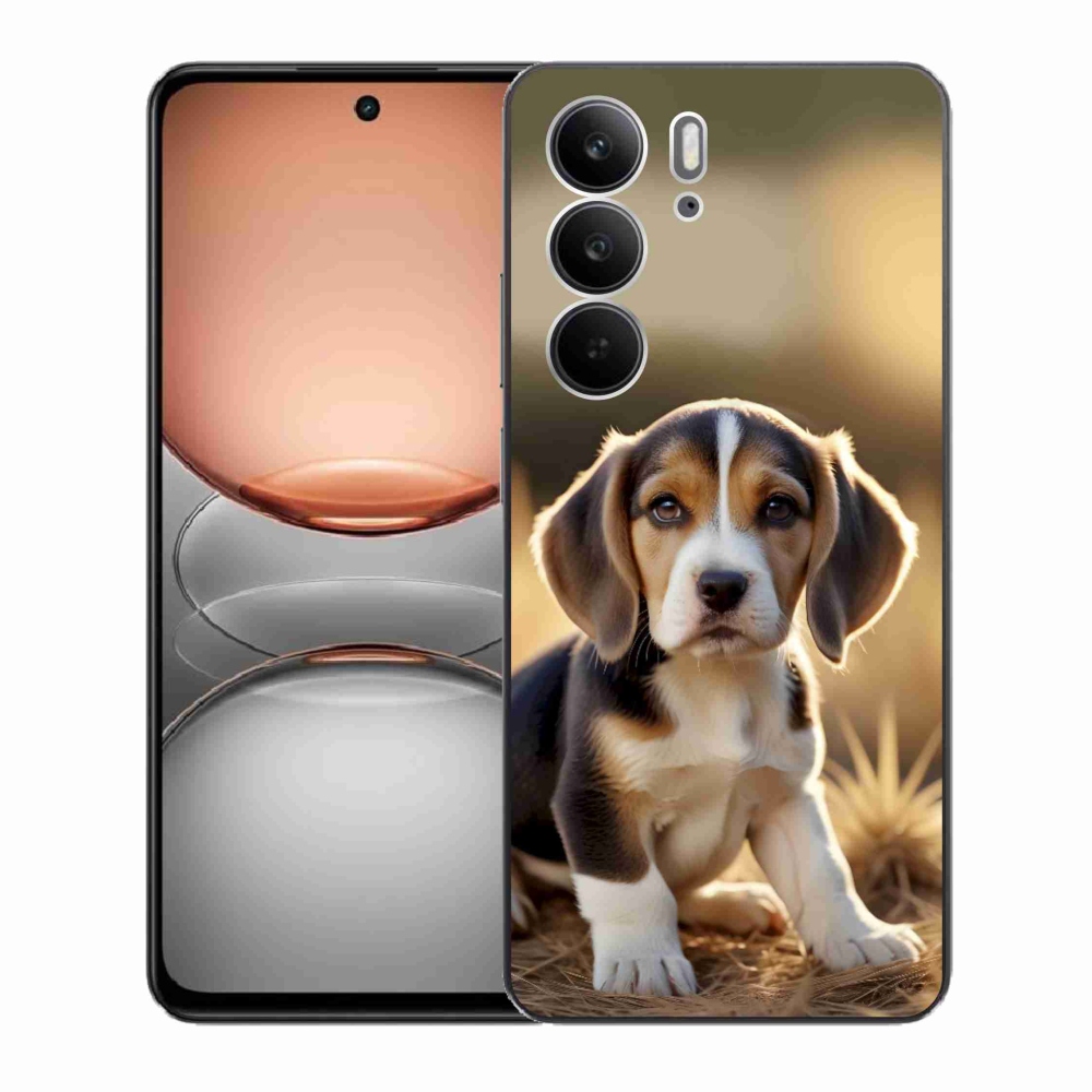 Gelový kryt mmCase na Realme C75 - roztomilý bígl