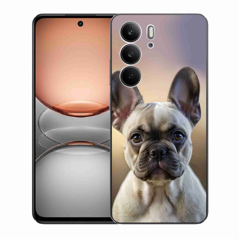 Gelový kryt mmCase na Realme C75 - roztomilý francouzský buldoček